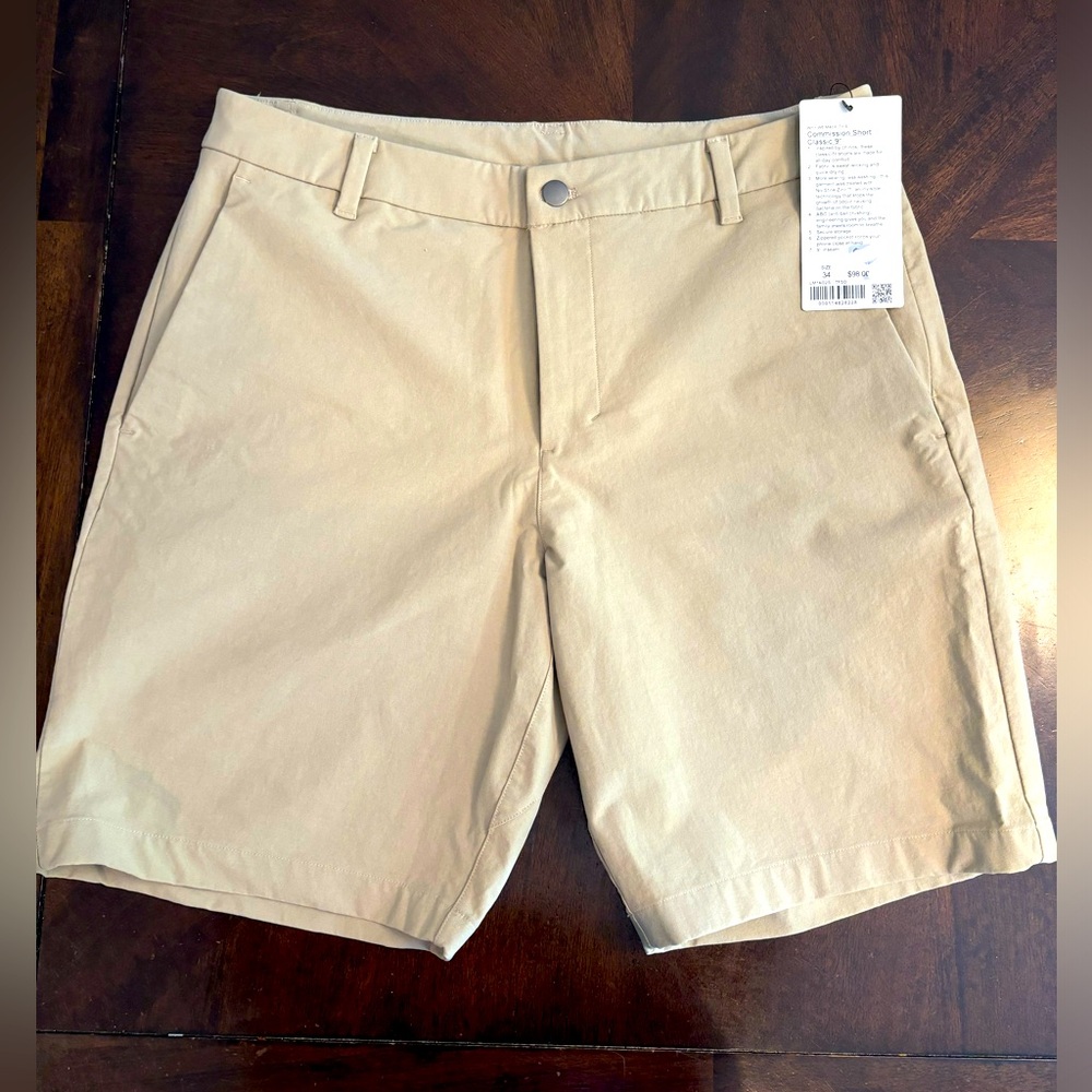 NWT men’s Lululemon Commission Short Classic 9” size 34